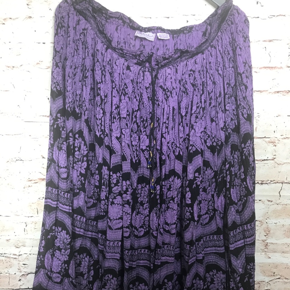 Vintage Patchouli from Nature Boho Purple Skirt